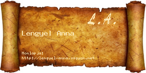 Lengyel Anna névjegykártya