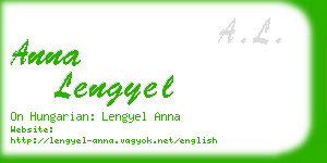 anna lengyel business card